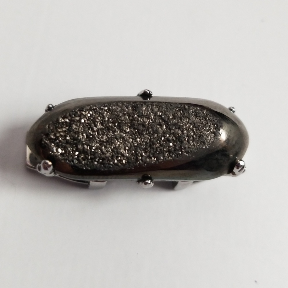 Keep Collective gunmetal druzy charm